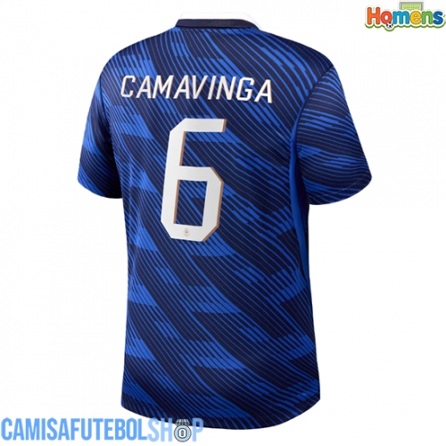 Camisa de time de futebol França Eduardo Camavinga #6 Replicas 1º Equipamento Mundo 2026 Manga Curta